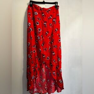 Express Floral Red Women's Skirt